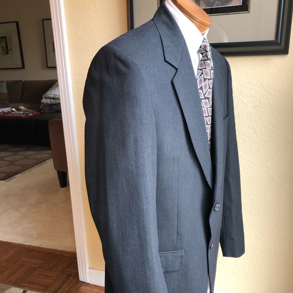 Dark Charcoal Gray Evan-Picone Men’s Wool … - Picture 5 of 11